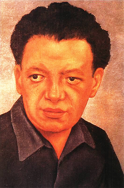 Porträt von Diego Rivera Frida Kahlo